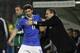 ANDRIA, ITALY - FEBRUARY 06: Fabio Borini of Italy celebrates with his coach Devis Mangia after scoring the winning goal during U21 International Friendly match between Italy and Germany at Stadio Degli Ulivi on February 6, 2013 in Andria, Italy. (Photo by Maurizio Lagana/Getty Images)