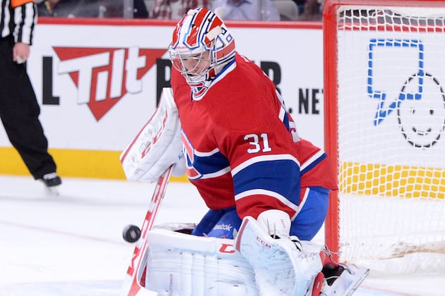 Watch Carey Price Take a Puck to the Groin During Warmups