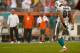 MIAMI GARDENS, FL - NOVEMBER 20: Jared Odrick #98 of the Miami Dolphins celebrates a sack during a game against the Buffalo Bills at Sun Life Stadium on November 20, 2011 in Miami Gardens, Florida. (Photo by Mike Ehrmann/Getty Images)