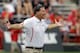 COLLEGE PARK, MD - SEPTEMBER 24: Head coach Randy Edsall of the Maryland Terrapins motions to the defense from the sidelines during the first quarter against the Temple Owls at Byrd Stadium on September 24, 2011 in College Park, Maryland. (Photo by Rob Carr/Getty Images)