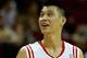 HOUSTON, TX - JANUARY 26: Jeremy Lin #7 of the Houston Rockets celebrates a play on the court during the game against the Brooklyn Nets at Toyota Center on January 26, 2013 in Houston, Texas. NOTE TO USER: User expressly acknowledges and agrees that, by downloading and or using this photograph, User is consenting to the terms and conditions of the Getty Images License Agreement. (Photo by Scott Halleran/Getty Images)