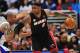 November 14, 2012; Los Angeles, CA, USA; Miami Heat small forward LeBron James (6) controls the ball against the Los Angeles Clippers during the second half at Staples Center. Mandatory Credit: Gary A. Vasquez-USA TODAY Sports
