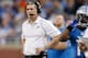 DETROIT, MI - DECEMBER 30: Head coach Jim Schwartz of the Detroit Lions looks on during the second half while playing the Chicago Bears at Ford Field on December 30, 2012 in Detroit, Michigan. Chicago won the game 26-24. (Photo by Gregory Shamus/Getty Images)