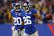 EAST RUTHERFORD, NJ - DECEMBER 09: Antrel Rolle #26 of the New York Giants celebrates after he recovered a New Orleans Saints fumble with teamamte Prince Amukamara #20 on December 9, 2012 at MetLife Stadium in East Rutherford, New Jersey. (Photo by Elsa/Getty Images)