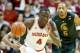 BLOOMINGTON, IN - JANUARY 27: Victor Oladipo #4 of the Indiana Hoosiers dribbles the ball during the game against the Michigan State Spartans at Assembly Hall on January 27, 2013 in Bloomington, Indiana. (Photo by Andy Lyons/Getty Images)
