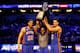 ORLANDO, FL - FEBRUARY 25: (L-R) Allan Houston of Team New York, Cappie Pondexter of the New York Liberty and Team New York and Landry Fields of the New York Knicks and Team New York celebrate with the trophy after they won the Haier Shooting Stars Competition part of 2012 NBA All-Star Weekend at Amway Center on February 25, 2012 in Orlando, Florida. NOTE TO USER: User expressly acknowledges and agrees that, by downloading and or using this photograph, User is consenting to the terms and conditions of the Getty Images License Agreement. (Photo by Mike Ehrmann/Getty Images)