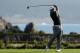 PEBBLE BEACH, CA - FEBRUARY 07: Hunter Mahan hits his tee shot on the 18th hole during the first round of the AT&T Pebble Beach National Pro-Am at Pebble Beach Golf Links on February 7, 2013 in Pebble Beach, California. (Photo by Ezra Shaw/Getty Images)