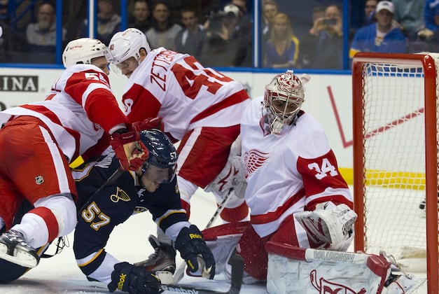 Wings' Rookie Goalie Mrazek Keeps Up Amazing Feats as He Wins in NHL Debut