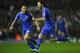 LEEDS, ENGLAND - DECEMBER 19: Juan Mata of Chelsea celebrates scoring his team's first goal to make the score 1-1 with team-mate Cesar Azpilicueta (L) during the Capital One Cup Quarter-Final match between Leeds United and Chelsea at Elland Road on December 19, 2012 in Leeds, England. (Photo by Laurence Griffiths/Getty Images)