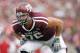 Sep 29, 2012; College Station, TX, USA; Texas A&M Aggies offensive linesman Luke Joeckel (76) blocks against the Arkansas Razorbacks in the second quarter at Kyle Field. Mandatory Credit: Brett Davis-USA TODAY Sports