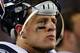 FOXBORO, MA - JANUARY 13: J.J. Watt #99 of the Houston Texans looks on from the sidelines against the New England Patriots during the 2013 AFC Divisional Playoffs game at Gillette Stadium on January 13, 2013 in Foxboro, Massachusetts. (Photo by Jared Wickerham/Getty Images)