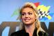 Feb 26, 2012; Daytona Beach, FL, USA; Swimsuit model Kate Upton speaks at a press conference before the 2012 Daytona 500 at Daytona International Speedway. Mandatory Credit: Douglas Jones-USA TODAY Sports