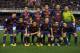VALENCIA, SPAIN - FEBRUARY 03: The FC Barcelona team line-up during the La Liga match between Valencia and Barcelona Estadio Mestalla on February 3, 2013 in Valencia, Spain. (Photo by Manuel Queimadelos Alonso/Getty Images)