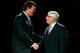 SAN ANTONIO - OCTOBER 30: R.C. Buford, general manager of the San Antonio Spurs shakes hands with NBA Commisioner David Stern while receiving his 2007 NBA Championship ring before a game with the Portland Trail Blazers on October 30, 2007 at AT&T Center in San Antonio, Texas. NOTE TO USER: User expressly acknowledges and agrees that, by downloading and/or using this Photograph, user is consenting to the terms and conditions of the Getty Images License Agreement. (Photo by Ronald Martinez/Getty Images)