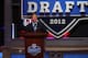 NEW YORK, NY - APRIL 26: NFL Commissioner Roger Goodell speaks at the podium on stare during the first round of the 2012 NFL Draft at Radio City Music Hall on April 26, 2012 in New York City. (Photo by Chris Chambers/Getty Images)