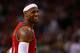 MIAMI, FL - FEBRUARY 08: LeBron James #6 of the Miami Heat looks on during a game against the Los Angeles Clippers at American Airlines Arena on February 8, 2013 in Miami, Florida. (Photo by Mike Ehrmann/Getty Images)