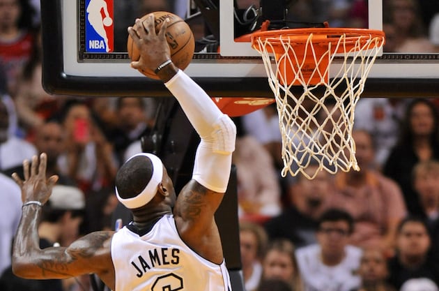 VIDEO: LeBron James Skies to Finish an Oop Against the Lakers