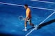 MADRID, SPAIN - MAY 10: Rafael Nadal of Spain trudges off the pitch after losing his fourth round match against his fellow countryman Fernando Verdasco during the Mutua Madrilena Madrid Open tennis tournament at the Caja Magica on May 10, 2012 in Madrid, Spain. (Photo by Jasper Juinen/Getty Images)