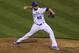 KANSAS CITY, MO - OCTOBER 2: Kelvin Herrera #40 of the Kansas City Royals pitches against the Detroit Tigers in the eighth inning at Kauffman Stadium on October 2, 2012 in Kansas City, Missouri. The Royals won 4-2. (Photo by Ed Zurga/Getty Images)