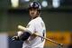 MILWAUKEE, WI - SEPTEMBER 30: Ryan Braun #8 of the Milwaukee Brewers steps up to the plate to bat against the Houston Astros at Miller Park on September 30, 2012 in Milwaukee, Wisconsin. The Astros defeated the Brewers 7 - 0. (Photo by Mark Hirsch/Getty Images)
