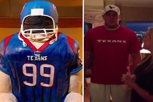 Texans Fan Makes a Wedding Cake of J.J. Watt, Then Meets Him