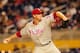 MIAMI, FL - SEPTEMBER 29: Roy Halladay #34 of the Philadelphia Phillies pitches against the Miami Marlins at Marlins Park on September 29, 2012 in Miami, Florida. (Photo by Jason Arnold/Getty Images)