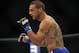 Jun 22, 2012; Atlantic City, NJ, USA; Cub Swanson in a featherweight bout against Ross Pearson during UFC on FX at Revel Resort and Casino. Cub Swanson won the fight by technical knockout in the second round. Mandatory Credit: Joe Camporeale-USA TODAY Sports