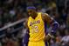 Jan. 30, 2013; Phoenix, AZ, USA: Los Angeles Lakers center Dwight Howard (12) against the Phoenix Suns at the US Airways Center. Mandatory Credit: Mark J. Rebilas-USA TODAY Sports