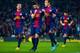 BARCELONA, SPAIN - JANUARY 10: David Villa of FC Barcelona celebrates with his team-mates after scoring their second goal during the Copa del Rey round of sixteen second leg match between FC Barcelona and Cordoba CF at Camp Nou on January 10, 2013 in Barcelona, Spain. (Photo by David Ramos/Getty Images)