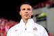 Oct 6, 2012; Columbus, OH, USA; Ohio State Buckeyes head coach Urban Meyer on the sidelines prior to the game against the Nebraska Cornhuskers at Ohio Stadium. Mandatory Credit: Andrew Weber-USA TODAY Sports