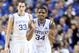 LEXINGTON, KY - FEBRUARY 09: Julius Mays #34 of the Kentucky Wildcats celebrates during the game against the Auburn Tigers at Rupp Arena on February 9, 2013 in Lexington, Kentucky. (Photo by Andy Lyons/Getty Images)
