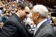 DURHAM, NC - MARCH 03: (L-R) Head coach Mike Krzyzewski of the Duke Blue Devils greets head coach Roy Williams of the North Carolina Tar Heels before their game at Cameron Indoor Stadium on March 3, 2012 in Durham, North Carolina. (Photo by Streeter Lecka/Getty Images)