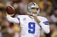 LANDOVER, MD - DECEMBER 30: Tony Romo #9 of the Dallas Cowboys drops back to pass during their game against the Washington Redskins at FedExField on December 30, 2012 in Landover, Maryland. (Photo by Rob Carr/Getty Images)