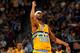 DENVER, CO - JANUARY 20: Corey Brewer #13 of the Denver Nuggets reacts after making a three point shot against the Oklahoma City Thunder at the Pepsi Center on January 20, 2013 in Denver, Colorado. The Nuggets defeated the Thunder 121-118 in overtime. NOTE TO USER: User expressly acknowledges and agrees that, by downloading and or using this photograph, User is consenting to the terms and conditions of the Getty Images License Agreement. (Photo by Doug Pensinger/Getty Images)