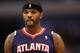 DALLAS, TX - FEBRUARY 11: Josh Smith #5 of the Atlanta Hawks at American Airlines Center on February 11, 2013 in Dallas, Texas. NOTE TO USER: User expressly acknowledges and agrees that, by downloading and or using this photograph, User is consenting to the terms and conditions of the Getty Images License Agreement. (Photo by Ronald Martinez/Getty Images)