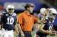 Dec 31, 2011; Atlanta, GA, USA; Auburn Tigers offensive coordinator Gus Malzahn runs the quarterbacks through drills prior to the game against the Virginia Cavaliers in the Chick Fil-A Bowl at the Georgia Dome. Mandatory Credit: John Reed-USA TODAY Sports