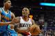 Dec 16, 2012; Portland, OR, USA; Portland Trail Blazers point guard Damian Lillard (0) drives to thebasket on New Orleans Hornets power forward Anthony Davis (23) during the fourth quarter of the game at the Rose Garden. The Blazers won the game 95-94. Mandatory Credit: Steve Dykes-USA TODAY Sports