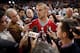 NEW ORLEANS, LA - JANUARY 29: Alex Smith #11 of the San Francisco 49ers answers questions from the media during Super Bowl XLVII Media Day ahead of Super Bowl XLVII at the Mercedes-Benz Superdome on January 29, 2013 in New Orleans, Louisiana. The San Francisco 49ers will take on the Baltimore Ravens on February 3, 2013 at the Mercedes-Benz Superdome. (Photo by Chris Graythen/Getty Images)