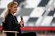 DAYTONA BEACH, FL - FEBRUARY 26: Model and actress Kate Upton speaks in the infield prior to the start of the NASCAR Sprint Cup Series Daytona 500 at Daytona International Speedway on February 26, 2012 in Daytona Beach, Florida. (Photo by Jonathan Ferrey/Getty Images for NASCAR)