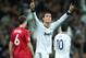 MADRID, SPAIN - FEBRUARY 13: Cristiano Ronaldo of Real Madrid celebrates scoring his sides equalizing goal during the UEFA Champions League Round of 16 first leg match between Real Madrid and Manchester United at Estadio Santiago Bernabeu on February 13, 2013 in Madrid, Spain. (Photo by Jasper Juinen/Getty Images)