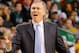 BOSTON, MA - FEBRUARY 7: Head coach Mike D'Antoni of the Los Angeles Lakers argues a call against the Boston Celtics during the game on February 7, 2013 at TD Garden in Boston, Massachusetts. NOTE TO USER: User expressly acknowledges and agrees that, by downloading and or using this photograph, User is consenting to the terms and conditions of the Getty Images License Agreement. (Photo by Jared Wickerham/Getty Images)