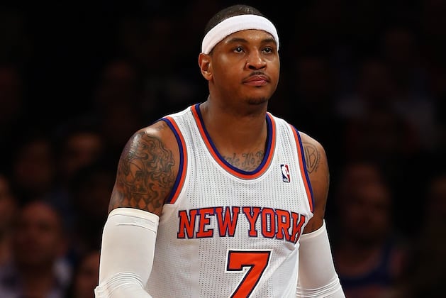 Carmelo Anthony Suffers Right Arm Contusion, Could Miss All-Star Game