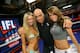 LOS ANGELES, CA - APRIL 21: (L-R) Contestant Rebecca Rebecca Cobaugh, IFL Battleground host Bas Rutten and Ring Girl Lori Tyler attend the International Fight League's search for the next Ring Girl at the Lb4Lb Gym on April 21, 2007 in Los Angeles, California. (Photo by Michael Buckner/Getty Images for IFL)