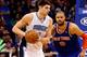 ORLANDO, FL - JANUARY 05: Nikola Vucevic #9 of the Orlando Magic is gaurded by Tyson Chandler #6 of the New York Knicks during the game at Amway Center on January 5, 2013 in Orlando, Florida. NOTE TO USER: User expressly acknowledges and agrees that, by downloading and or using this photograph, User is consenting to the terms and conditions of the Getty Images License Agreement. (Photo by Sam Greenwood/Getty Images)