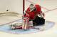 CHICAGO, IL - FEBRUARY 12: Corey Crawford #50 of the Chicago Blackhawks lets a puck slip past in a shootout against the Anaheim Ducks at the United Center on February 12, 2013 in Chicago, Illinois. The Ducks defeated the Blackhawks 3-2 in a shootout. (Photo by Jonathan Daniel/Getty Images)