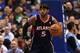 Feb 11, 2013; Dallas, TX, USA; Atlanta Hawks forward Josh Smith (5) drives against the Dallas Mavericks at the American Airlines Center. The Hawks beat the Mavs 105-101. Mandatory Credit: Matthew Emmons-USA TODAY Sports