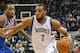 Feb 8, 2013; Minneapolis, MN, USA; Minnesota Timberwolves power forward Derrick Williams (7) drives to the basket past New York Knicks shooting guard J.R. Smith (8) in the second half at Target Center. The Knicks won 100-94. Mandatory Credit: Jesse Johnson-USA TODAY Sports