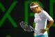 KEY BISCAYNE, FL - MARCH 28: Victoria Azarenka of Belaraus looks on during a match against Marion Bartoli of France during Day 10 of the Sony Ericcson Open at Crandon Park Tennis Center on March 28, 2012 in Key Biscayne, Florida. (Photo by Mike Ehrmann/Getty Images)