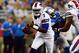 Aug 30, 2012; Detroit, MN, USA; Buffalo Bills quarterback Tarvaris Jackson (7) scrambles out of the pocket in the fourth quarter against the Detroit Lions in a preseason game at Ford Field. Detroit Lions defeated the Buffalo Bills 38-32. Mandatory Credit: Andrew Weber-US Presswire