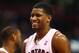 Feb 10, 2013; Toronto, ON, Canada; Toronto Raptors forward Rudy Gay (22) during their game against the New Orleans Hornets at the Air Canada Centre. The Raptors beat the Hornets 102-89. Mandatory Credit: Tom Szczerbowski-USA TODAY Sports